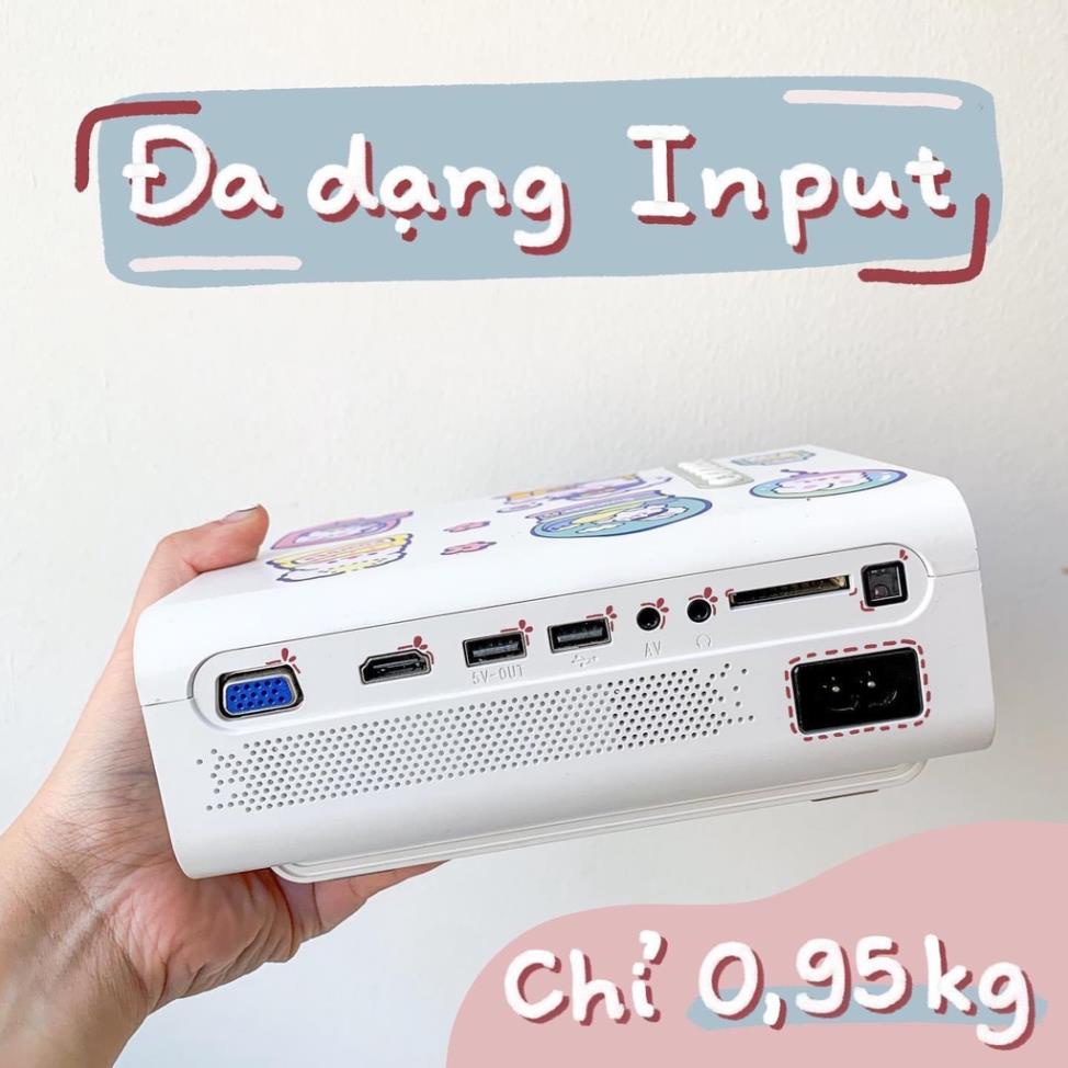 (SẴN) Máy chiếu mini YG530 kết nối không dây chính hãng LEJIADA bản new - Tặng Kèm Sticker + Dây HDMI-Eecu Store