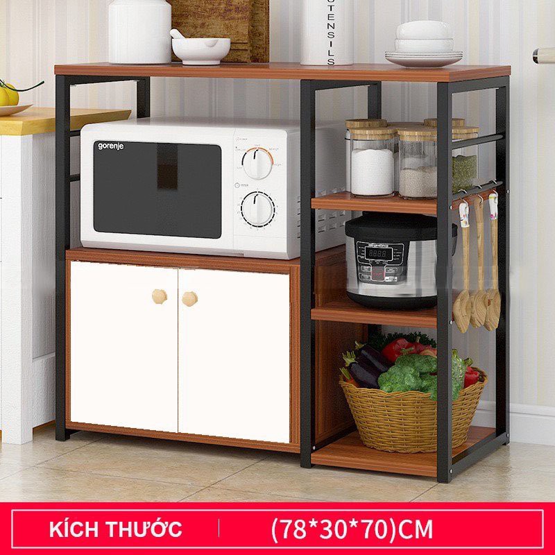 Kệ Bếp Có Tủ ❤FREESHIP❤ - Kệ Lò Vi Sóng Đa Năng Gỗ MDF Nhập Khẩu Siêu Bền