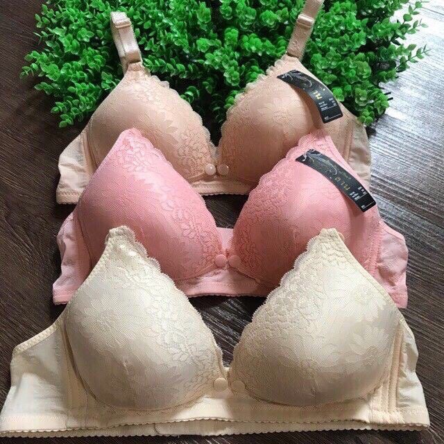 (137) áo lót ,mở khuy ngực cho bé bú ,chất ren mềm mịn