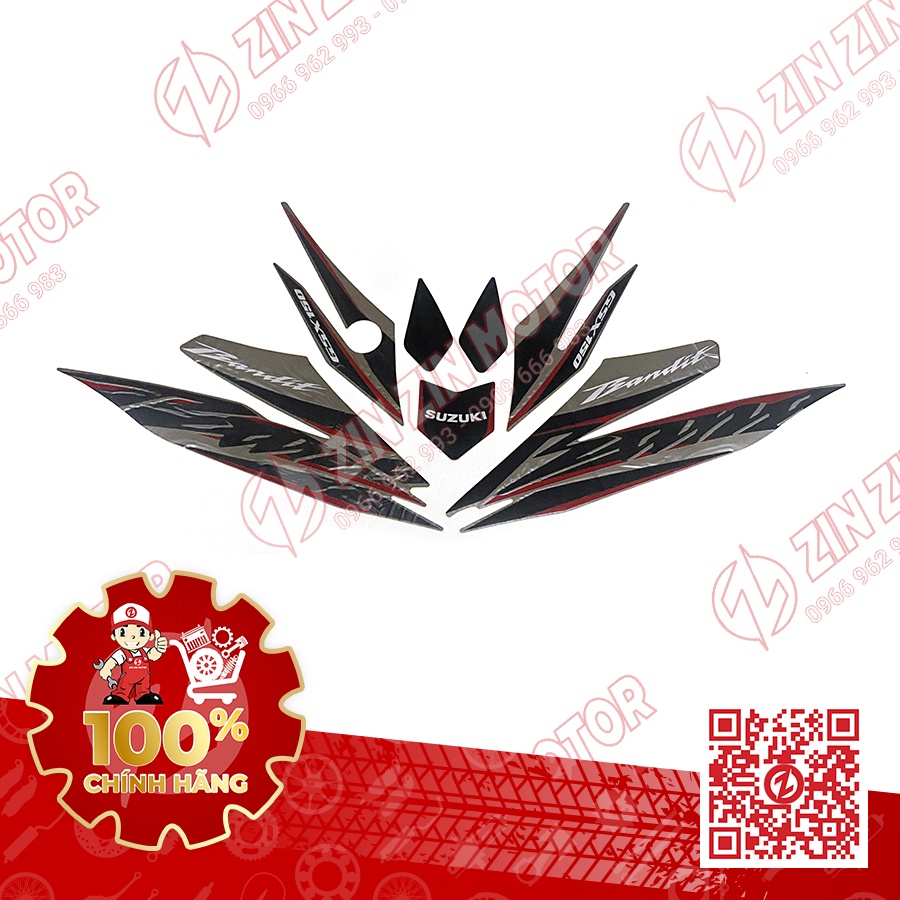 Tem Bandit 150 Đen Đồng 68018-23K60-YMC Chính Hãng Suzuki