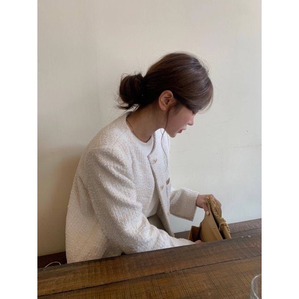 Áo khoác mùa đông vải Tweed - Order Taobao | Áo khoác Tweed nữ hai lớp dày dặn- phong cách Ulzzang