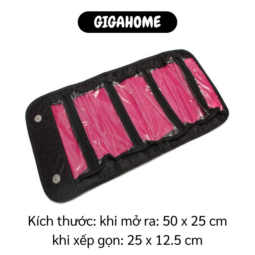 Túi đựng mỹ phẩm GIGAHOME Giỏ Đựng Mỹ Phẩm Thu Gọn Roll N Go, thiết kế thông minh 4 ngăn 2685