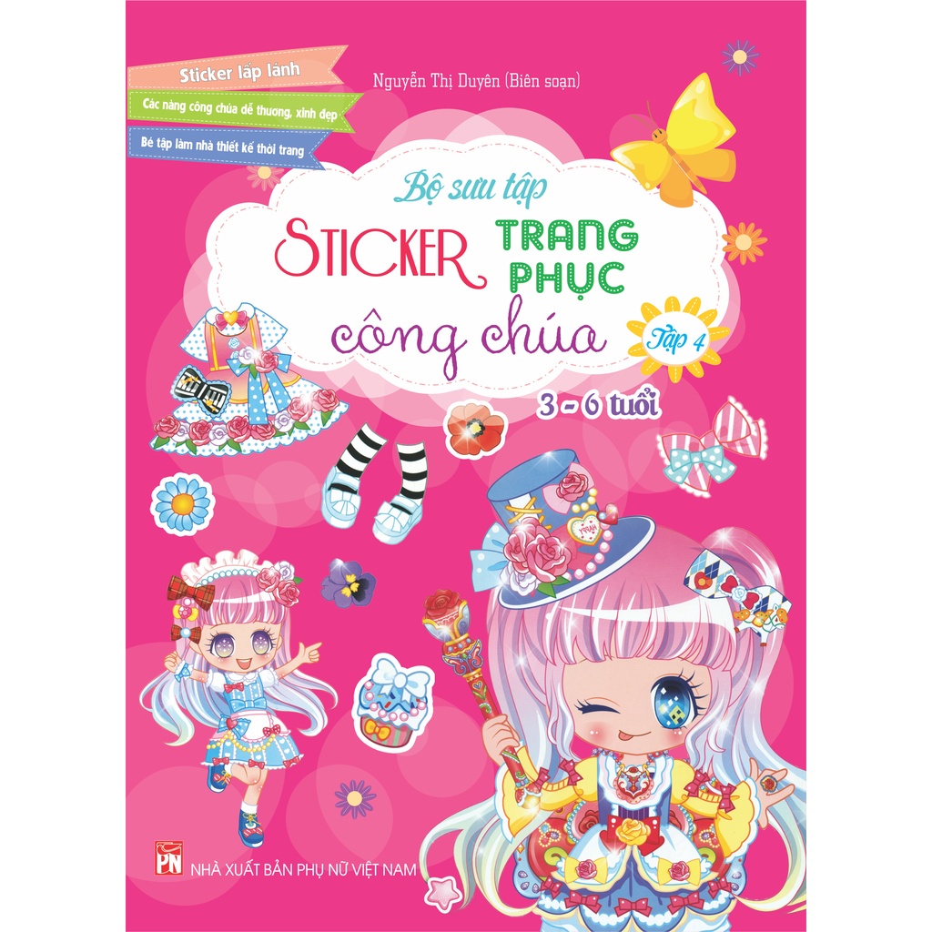 Sách - Bộ sưu tập Sticker trang phục công chúa 3 - 6 tuổi - Tập 4