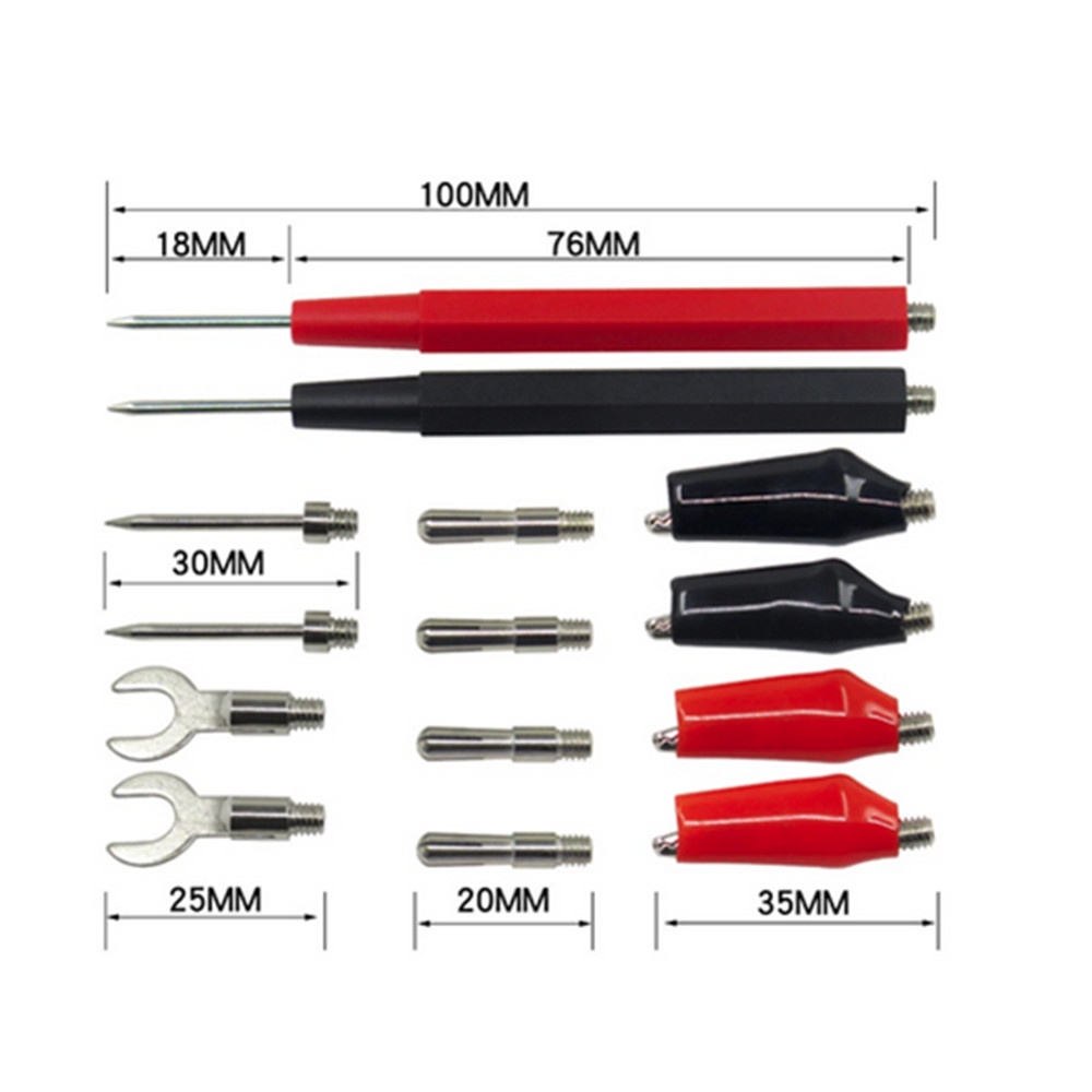 Bộ đầu thử nghiệm pcbfun P1500 kẹp cá cấu/phích cắm chuối/kẹp chốt cho đồng hồ vạn năng