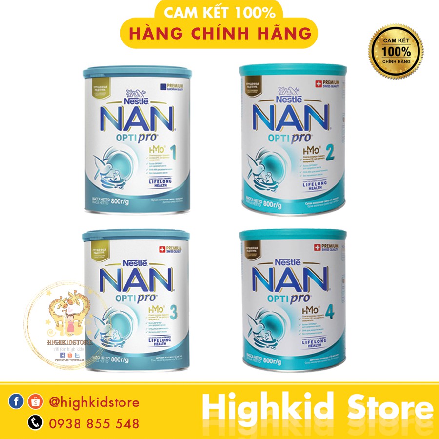 Sữa Nan Nga 800g đủ 4 số [Chính hãng]