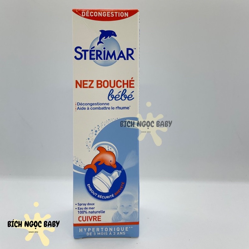 Xịt muối biển Sterimar cam 100ml vệ sinh mũi cho bé