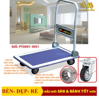 [TỔNG HỢP CÁC MẪU 100kg,150kg- BH 12th] Xe Đẩy Hàng 150kg, Xe Đẩy Hàng 4 Bánh MaxkiwI- SIÊU HOT BÁN CHẠY