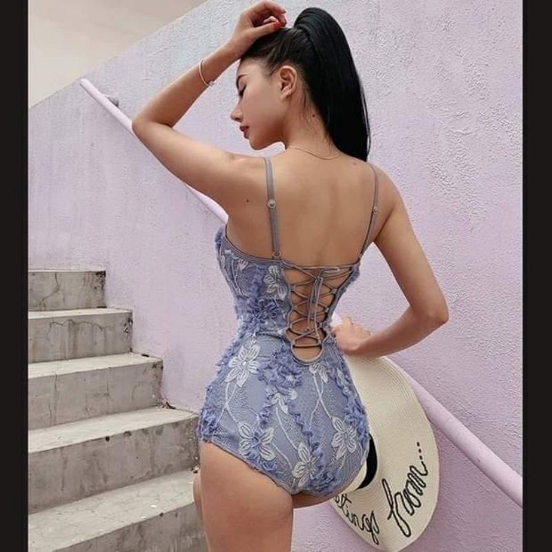 Bikini 1 mảnh xanh tím