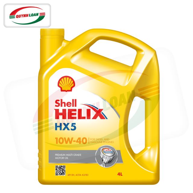 [TẶNG ÁO THUN GIÁ KHÔNG ĐỔI] Nhớt xe hơi cao cấp Shell Helix HX5 4L (màu vàng) PT03