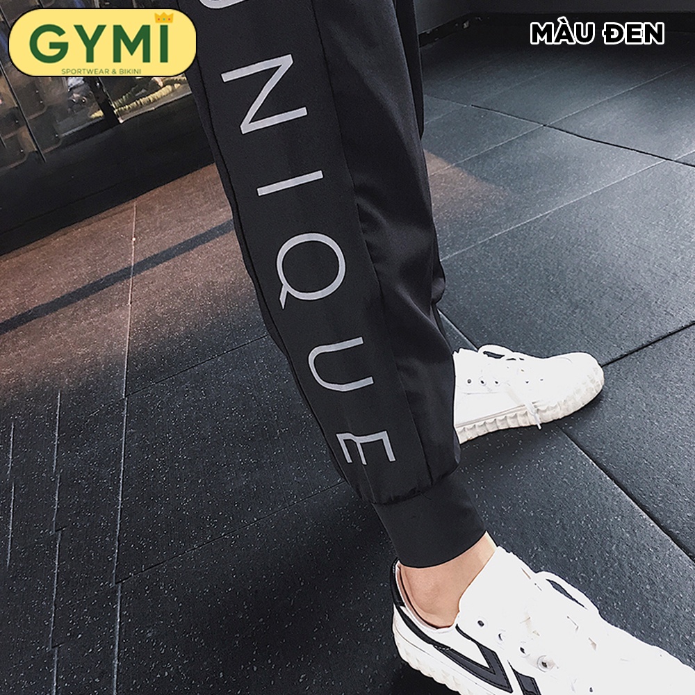 Quần jogger tập gym yoga rumba nữ QJ01 YIMRIZ UNIQUE dáng thể thao chất gió giấy phối thun lạnh phom rộng co giãn