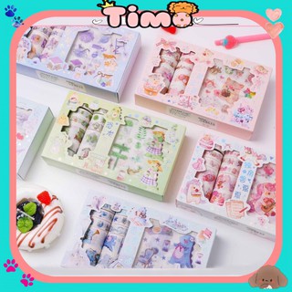 Hình dán sticker cute washi tape set làm sổ tay dễ thương dụng cụ bullet journal băng dính nhãn dán WS9
