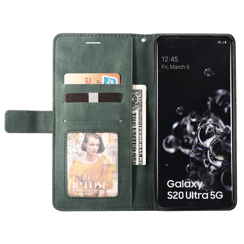 Bao da điện thoại dạng gập kèm ví cao cấp cho Samsung Note 20 Ultra 10 Plus 9 8 Note 10 Lite S10 Lite A71 A51