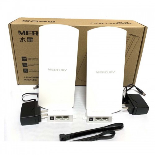 Bộ thu phát không dây cho camera IP, Bộ phát wifi ngoài trời đến 1Km - Mercury MWB201