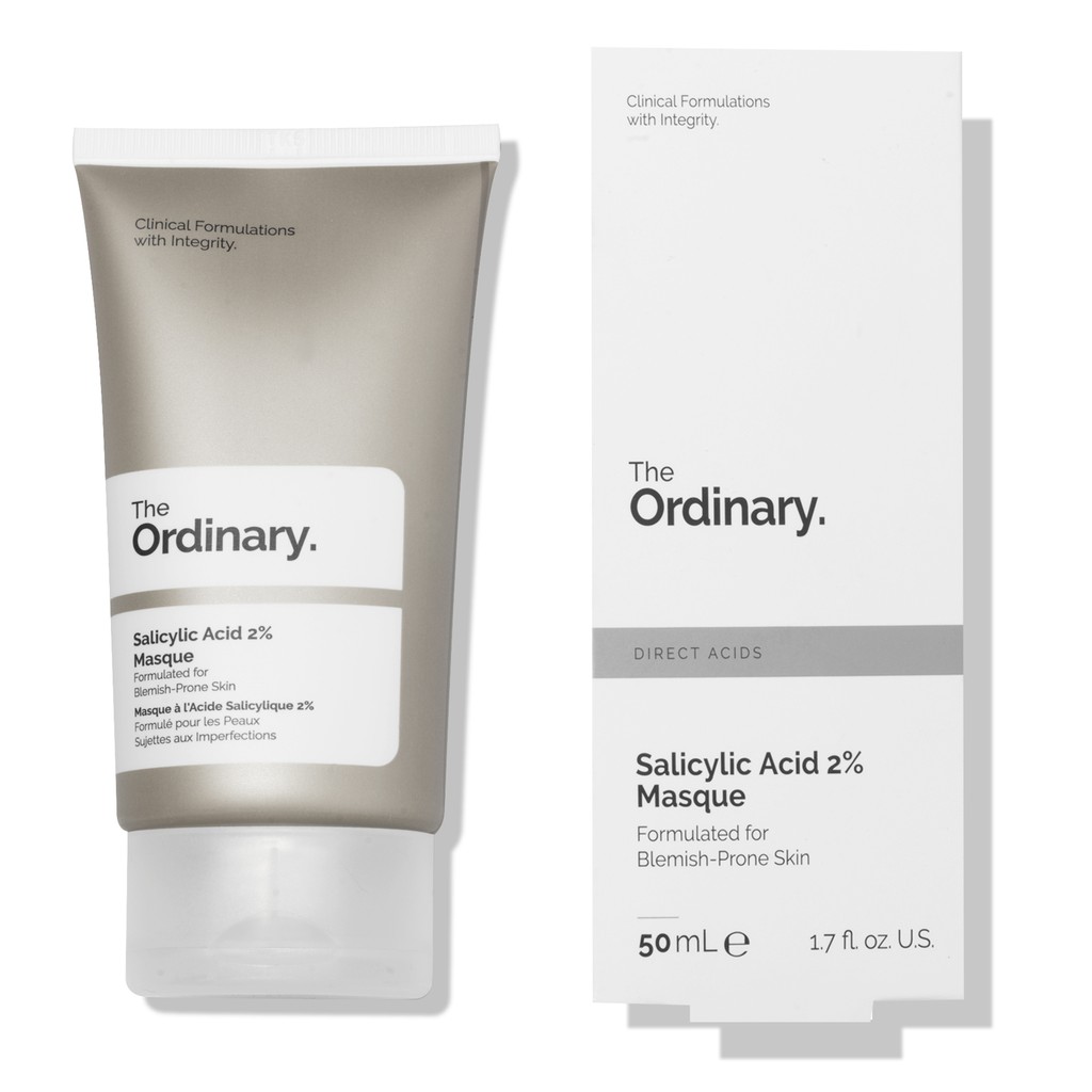 The Ordinary Salicylic Acid 2% Masque Mặt nạ tẩy da chết từ than & đất sét giảm mụn & đều màu da 50ml