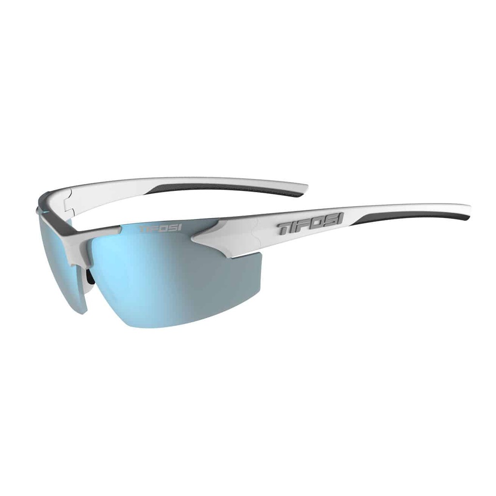 Kính Mát Thể Thao Unisex TIFOSI Track - Gọng White Black, Tròng Smoke Bright Blue