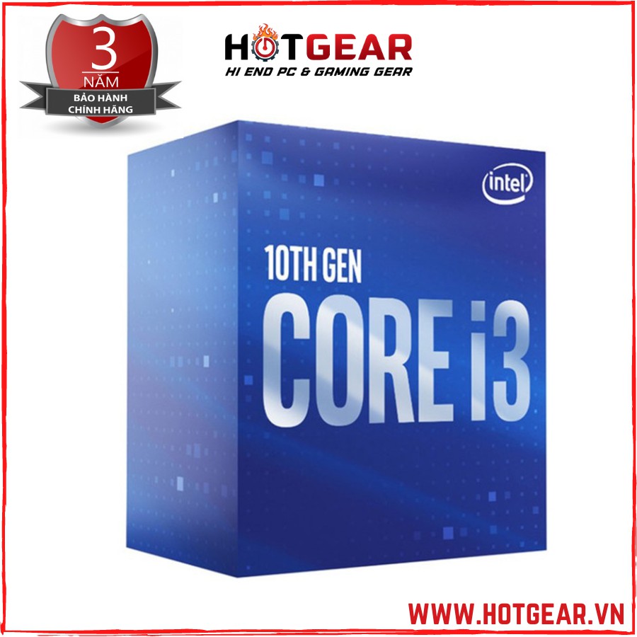 CPU Intel Core i3 10100F 3.6GHz up to 4.3GHz, 4 nhân 8 luồng socket 1200 Box Chính hãng