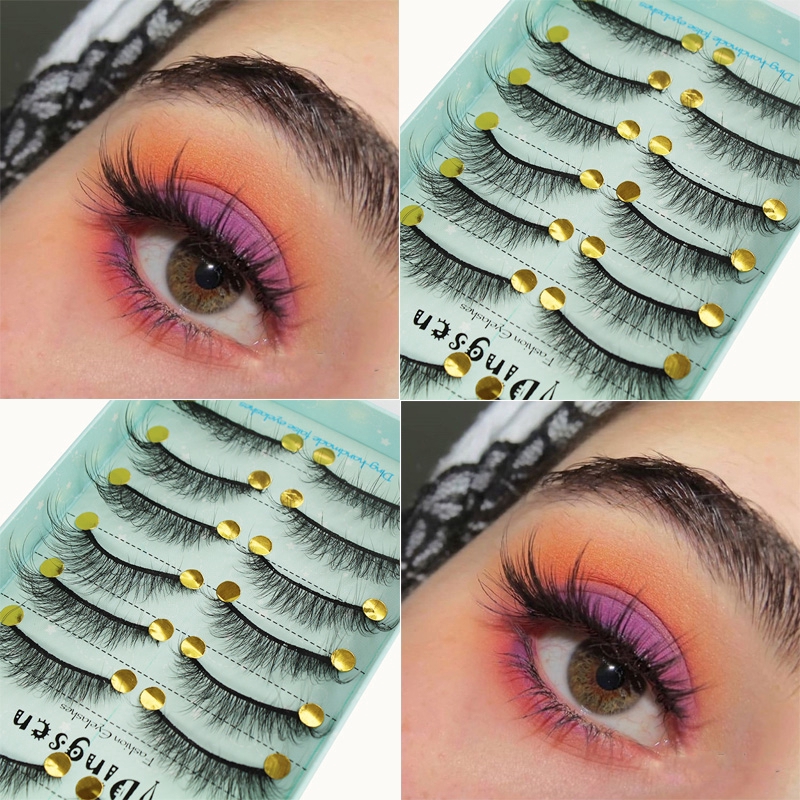 [Hàng mới về] Set 10 cặp lông mi giả 3d dày dài tự nhiên