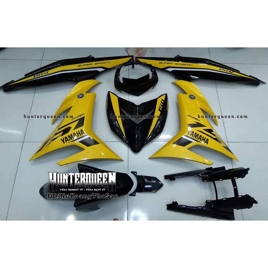 Tem Exciter 150. Tem GP 2019, xe đen vàng. Thay đổi màu sắc và chi tiết theo yêu cầu. Sắc nét, bền màu
