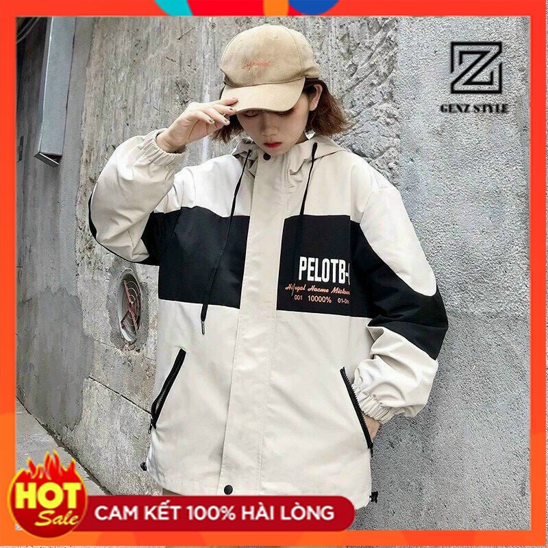 Áo khoác Unisex PELOTB, Áo khoác Kaki 2 Lớp Có Lót Vải Dù K032 Áo Freesize Form Rộng Nam Nữ Đều Mặc Đẹp