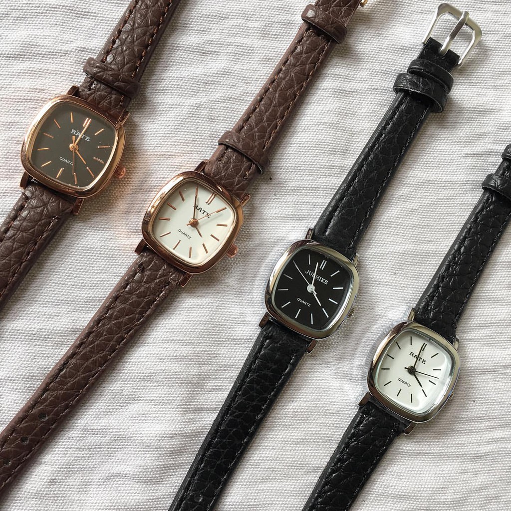 [Freeship] Đồng Hồ Nữ Rate Dây Da Sang Trọng