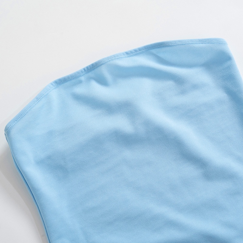 DUNEA Đầm ngắn hở lưng phối bèo đơn giản quyến rũ thời trang cho nữ