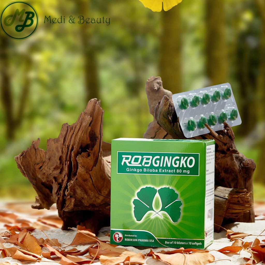 Viên uống hoạt huyết dưỡng não, bổ não, thiếu máu não - RobGingko - MediBeauty - Robinson Pharma USA - Hộp 100 viên | BigBuy360 - bigbuy360.vn