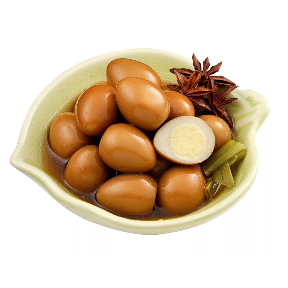 Combo 6 trứng cút muối nguyên quả ướp xì dầu