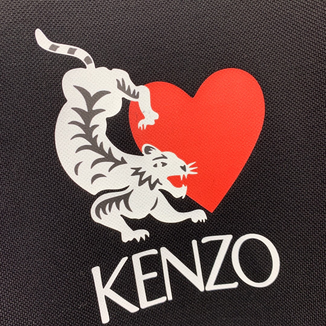 kenz0 Summer 2020 new tiger chest love logo printed thin t-shirt fashion trends men polo