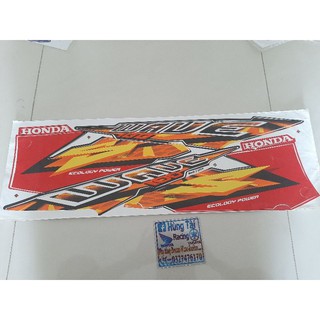 Bộ tem xe WAVE thái 100 đời 2004 màu vàng lửa