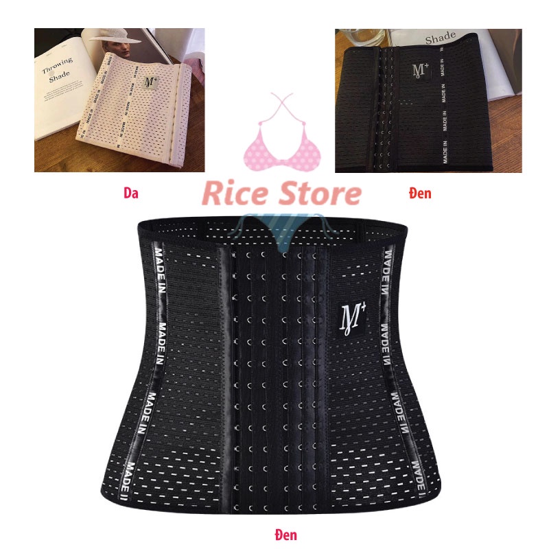 đai gen nịt bụng giảm mỡ sau sinh mổ chính hãng RICESTORE thông hơi định hình chống cuộn ủ nóng cao cấp PK002