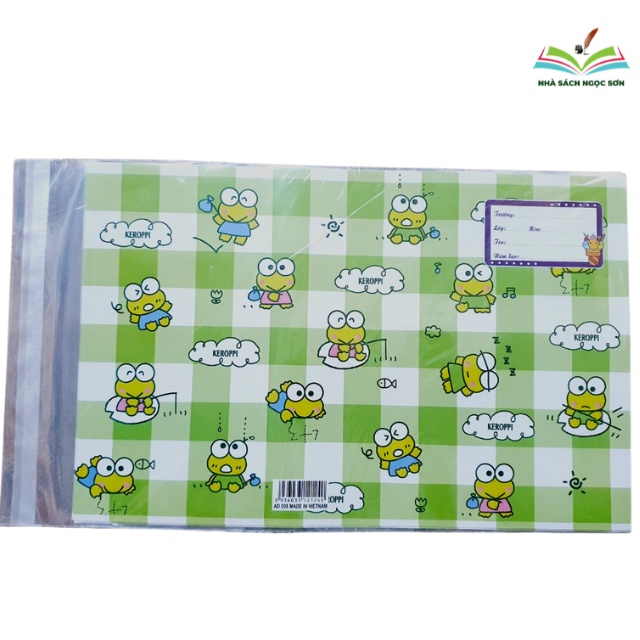 Bìa Bao Vở Bao Tập Có Sẵn Bìa Kiếng Và Nhãn Tên DCHT