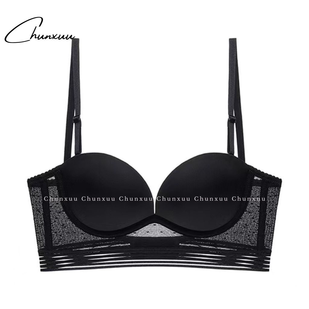 Áo lót nữ CHUNXUU thiết kế hở lưng, vải su phối ren mềm mát có gọng nâng đẩy ngực - AV45