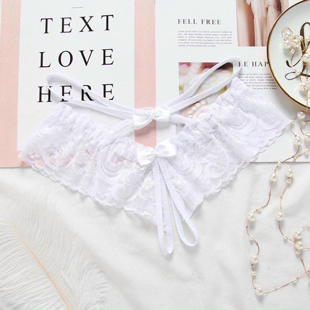 Che tên sp, Quần lót ren xẻ đáy đính nơ sexy quyến rũ 2710