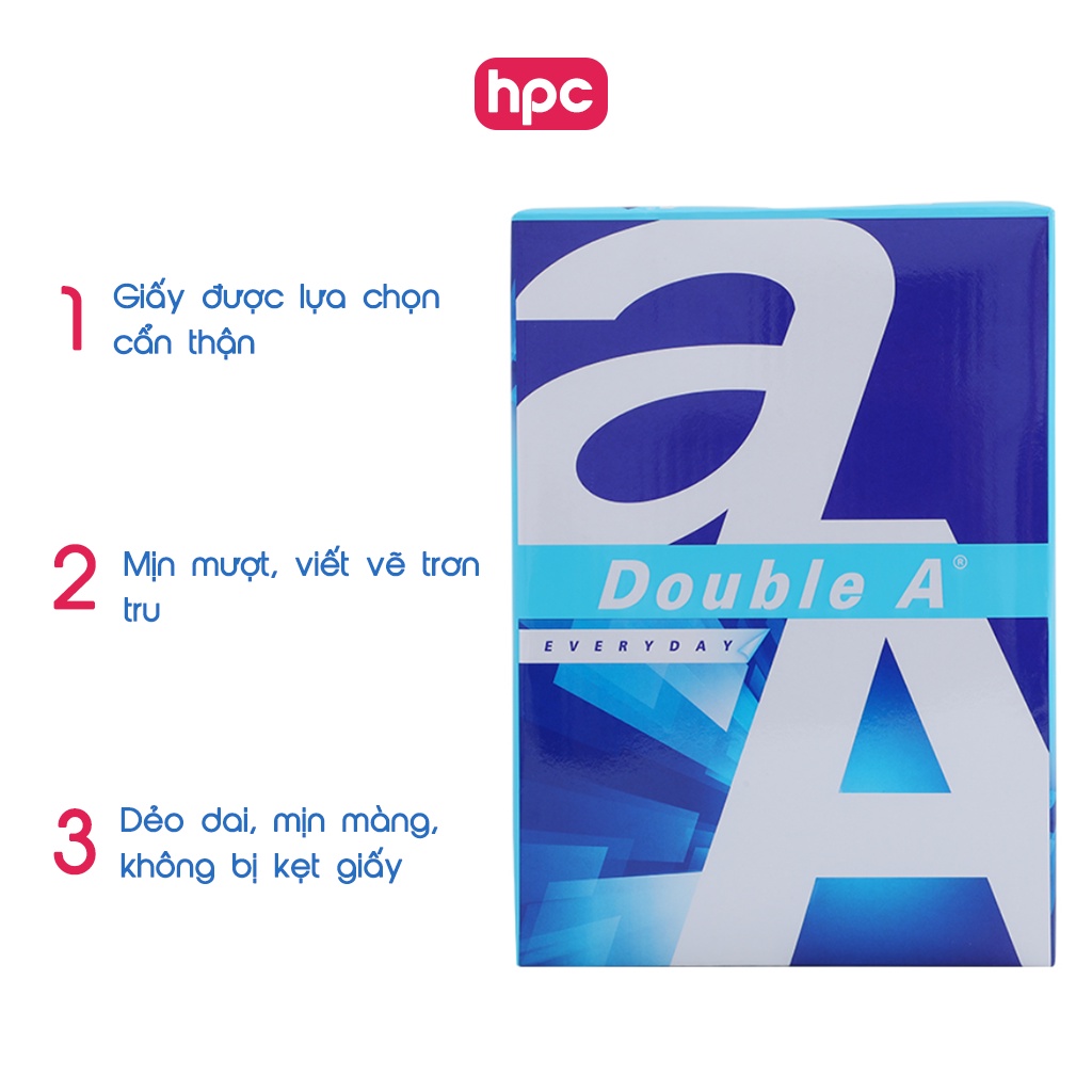 Giấy in photo A4 A5 Double A 70/80 gsm cứng cáp tiện lợi 500 tờ