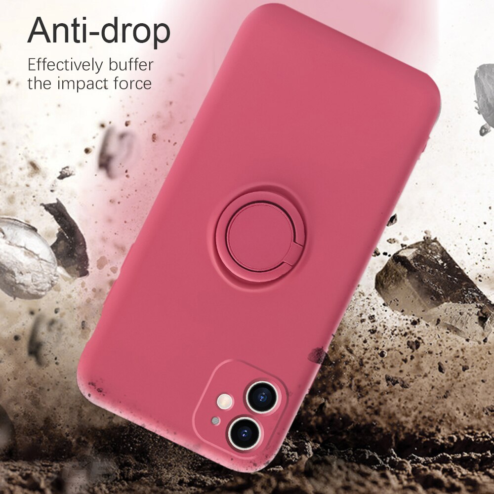 Ốp điện thoại silicon mềm có giá đỡ bảo vệ camera cho iPhone 12 11 Pro Max iphone SE 2020 X XS MAX XR 8 7 Plus | BigBuy360 - bigbuy360.vn