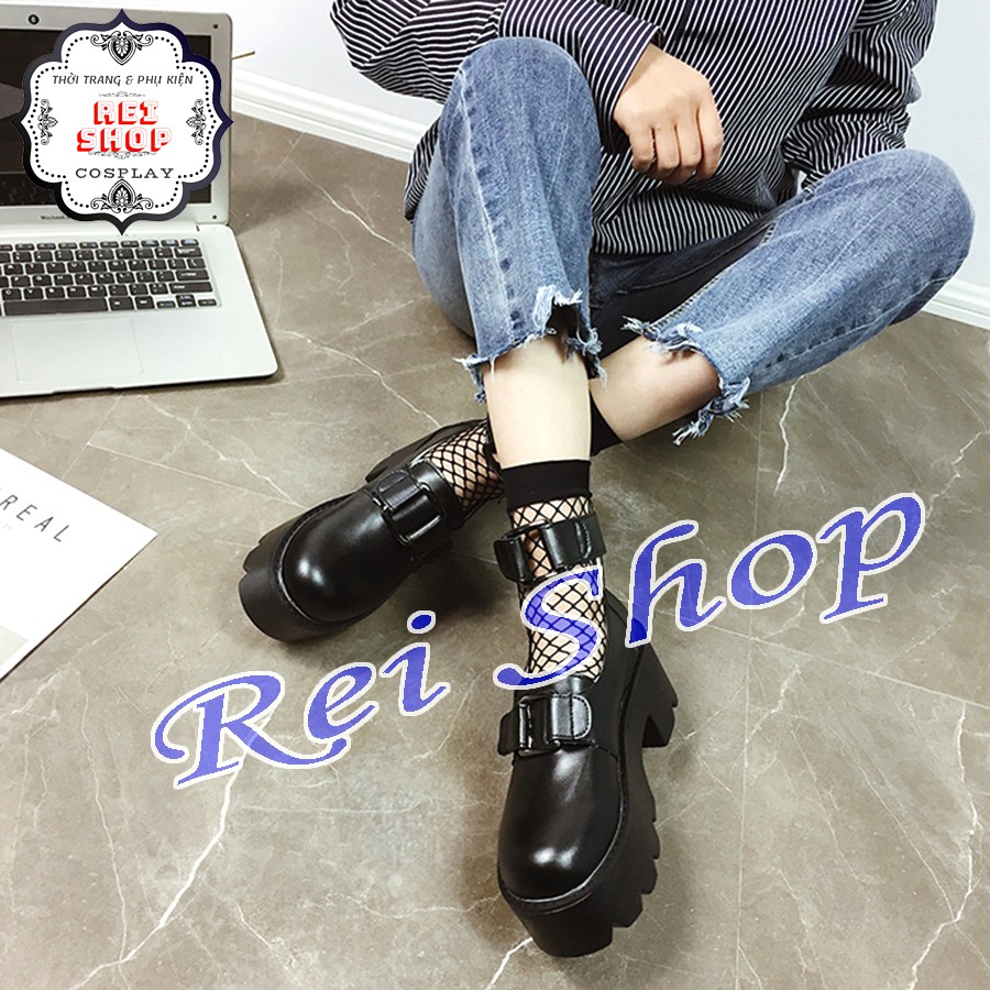 [ĐẶT LÊN 1 SIZE] Giày Punk Rock Phong Cách Harajuku Lolita Nhật Bản - Giày Cosplay (G02)