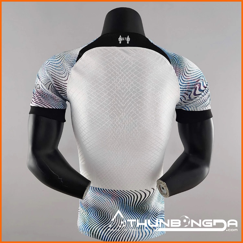 Áo Liverpool trắng sân khách 2022/2023, 2022/23 bản PLAYER Issue BODY fit cao cấp Thái Lan