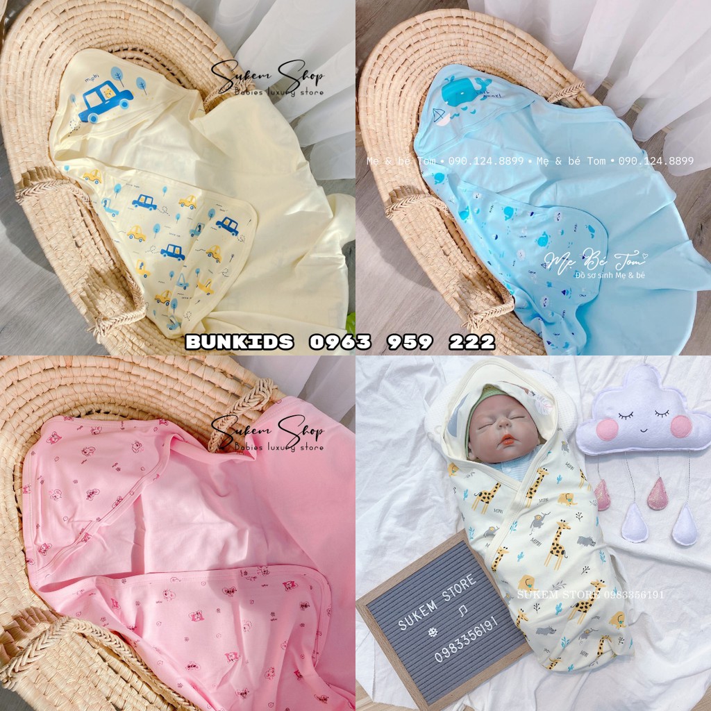 chăn ủ hè MIPBI cottton 1 lớp mỏng thoáng