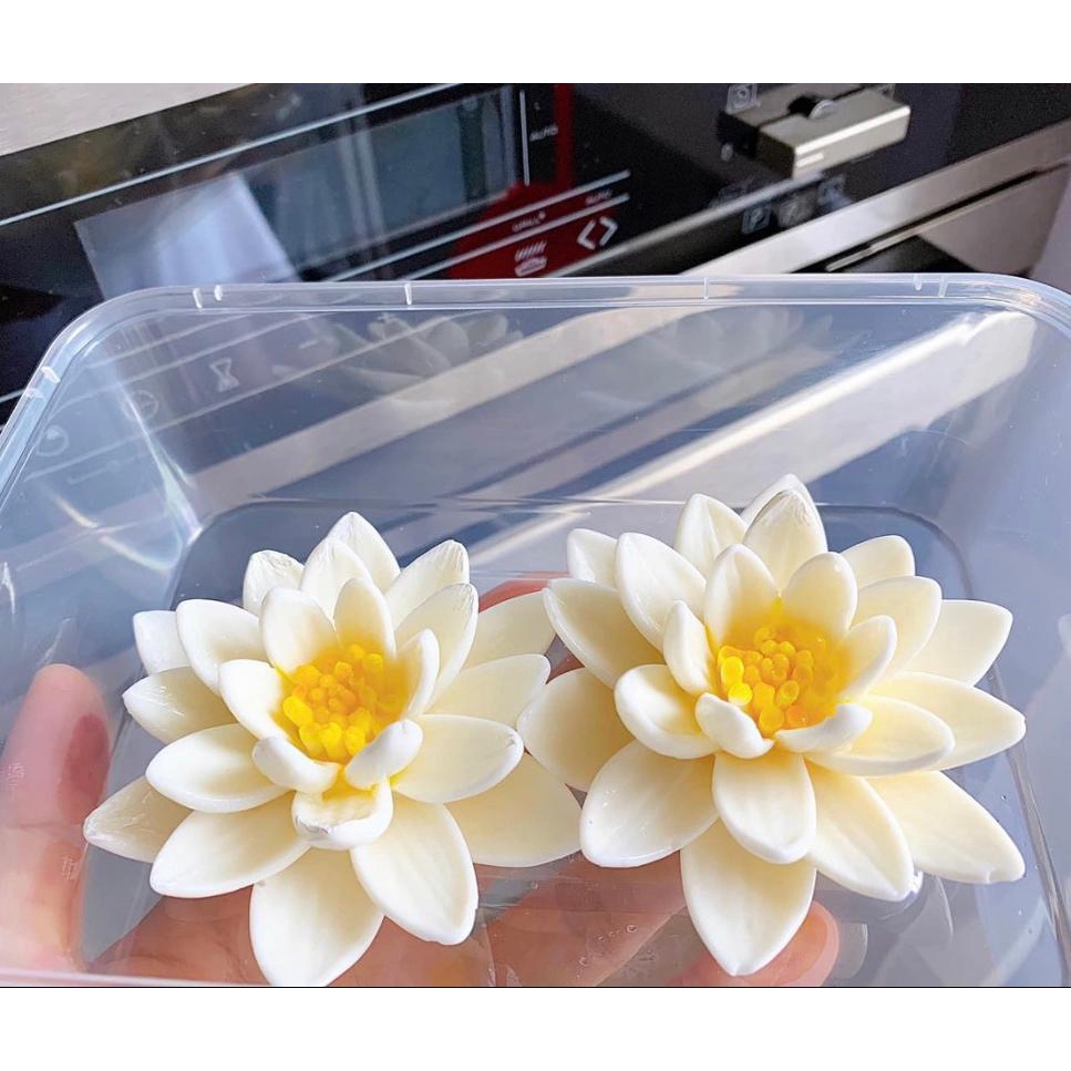 Khuôn silicon Hoa Súng làm bánh rau câu 3D 4D