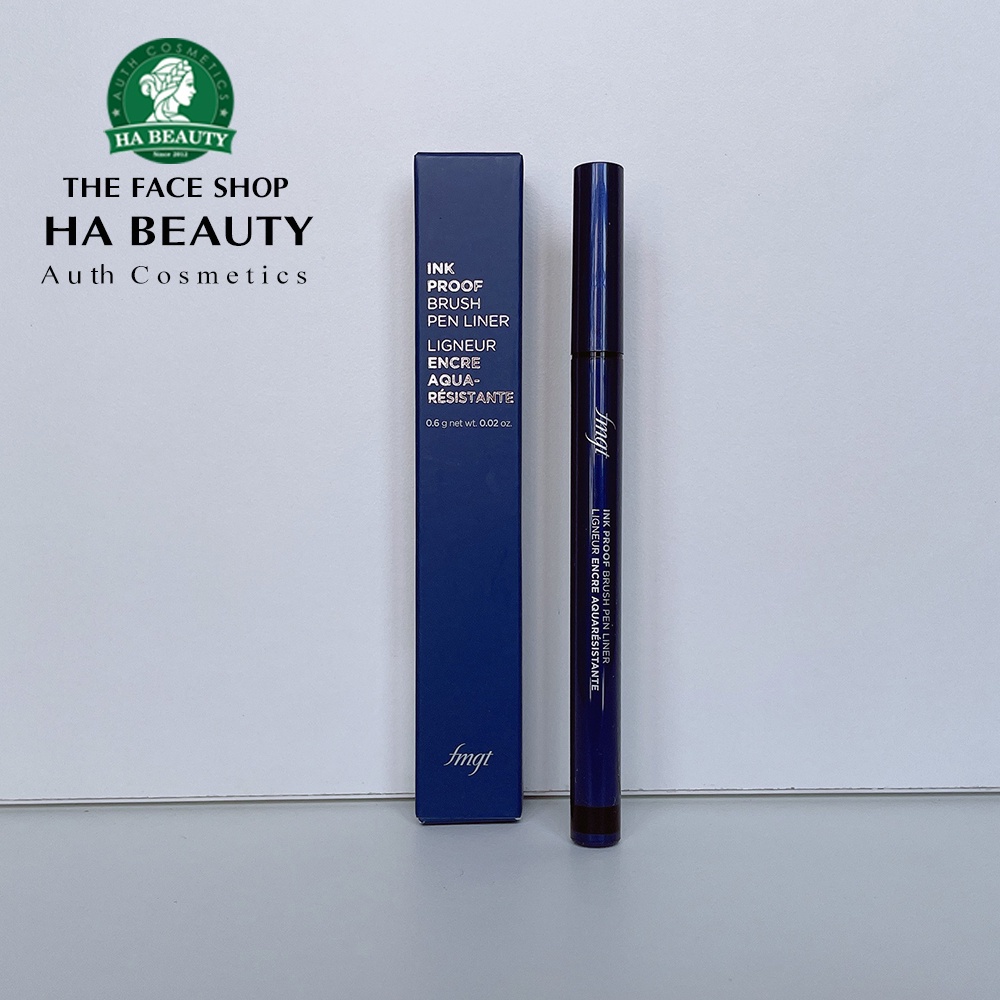 Bút kẻ viền mắt không trôi chống nước chống lem The Face Shop fmgt Ink Proof Brush Pen Liner 0.6g