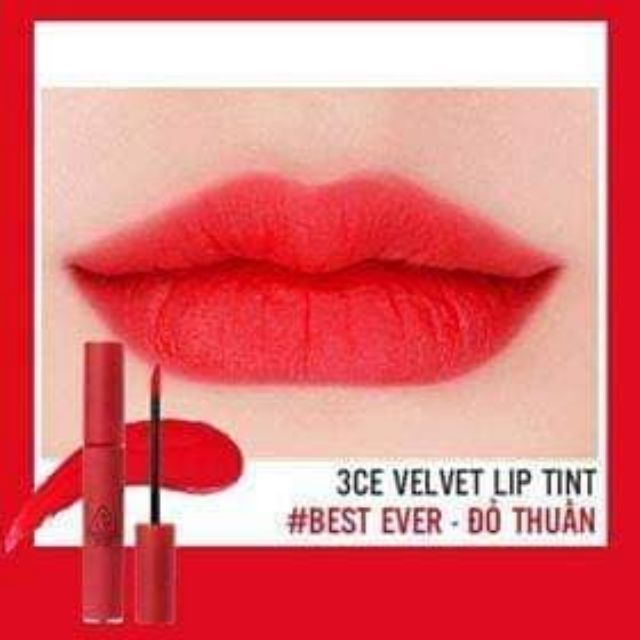 SON 3CE VELVET LIP TINT CHÍNH HÃNG ( mau đỏ thuần)