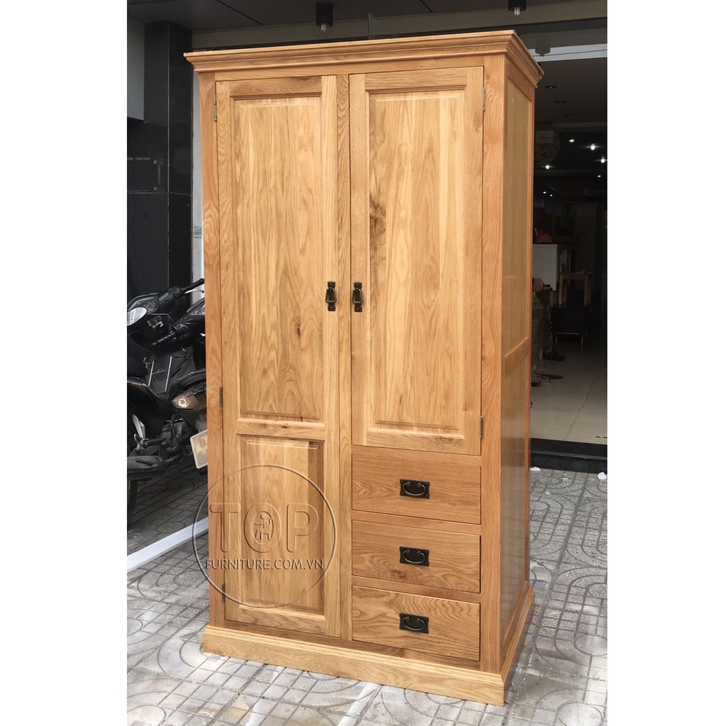 Tủ Ao Gỗ Sồi 2 Canh 3 Ngăn Keo Top099 Shopee Việt Nam