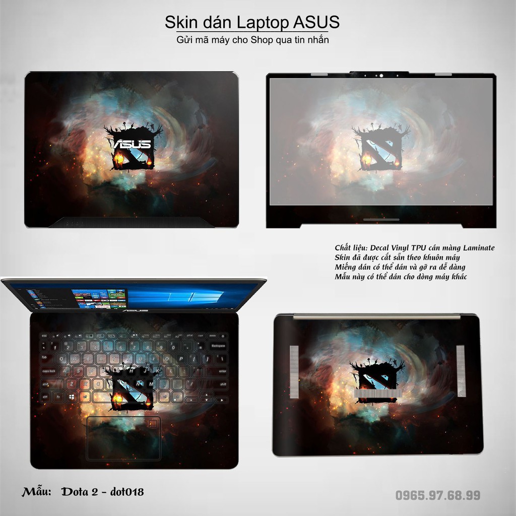 Skin dán Laptop Asus in hình Dota 2 _nhiều mẫu 3 (inbox mã máy cho Shop)