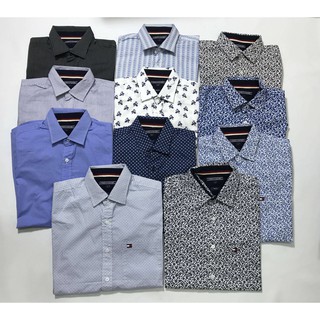 Áo sơ mi nam ngắn tay có túi hoạ tiết thanh lịch - 100% cotton chính hãng xuất dư
