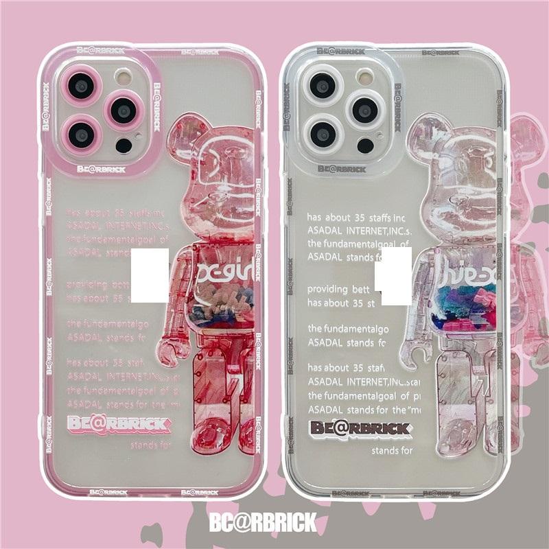 [XẢ HÀNG] Ốp lưng iphone Gấu BEAR BRICK HỒNG  ip 7,8,plus/X,XS/XSMAX/11/11,pro,max/12.pro,max/13.pro,max