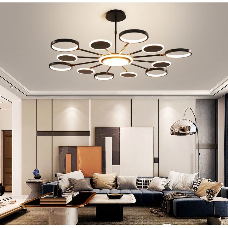 Đèn thả MONSKY KAZIC loại 12 bóng kiểu dáng sang trọng với 3 chế độ ánh sáng hiện đại - kèm điều khiển từ xa - (171).