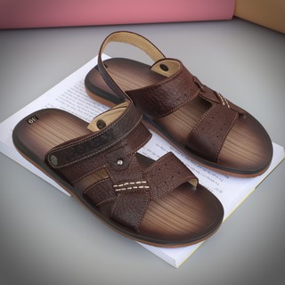 Dép sandal nam da xịn - BH nổ da đền sp mới 12 tháng - HT.NeO S2910