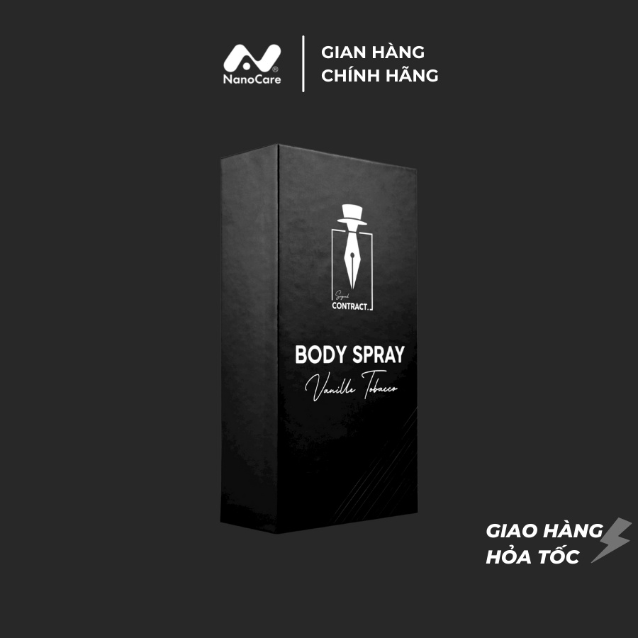 Xịt thơm toàn thân cao cấp cho nam Signed Contract BODY SPRAY - VANILLE TOBACCO 100ml lịch lãm, cuốn hút, thơm lâu