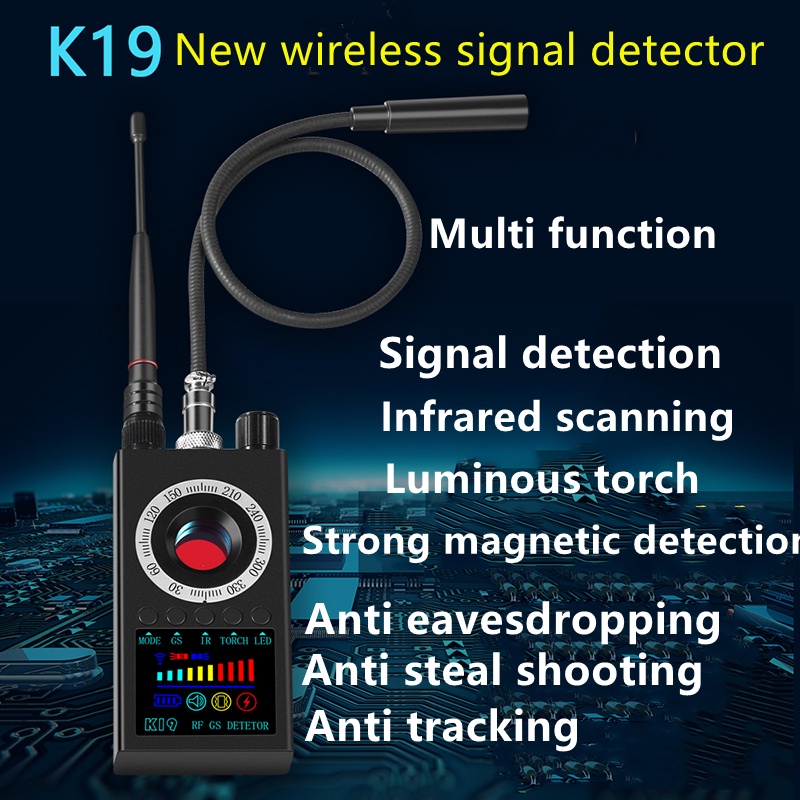 Máy dò thiết bị Nghe lén, Camera, GPS, Từ trường K19 RF Detector