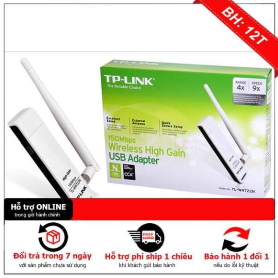 [BH12TH] USB Wifi Tplink 727N Không Râu - USB Wifi Tplink 722N Có RÂU